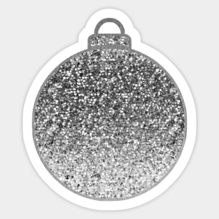 Silver Christmas bauble III Sticker